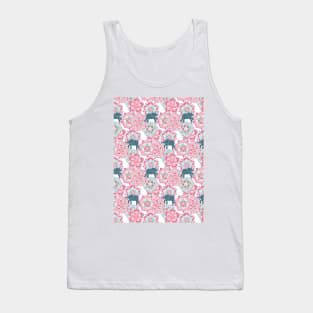 Tiny Elephants in Fields of Flowers Tank Top